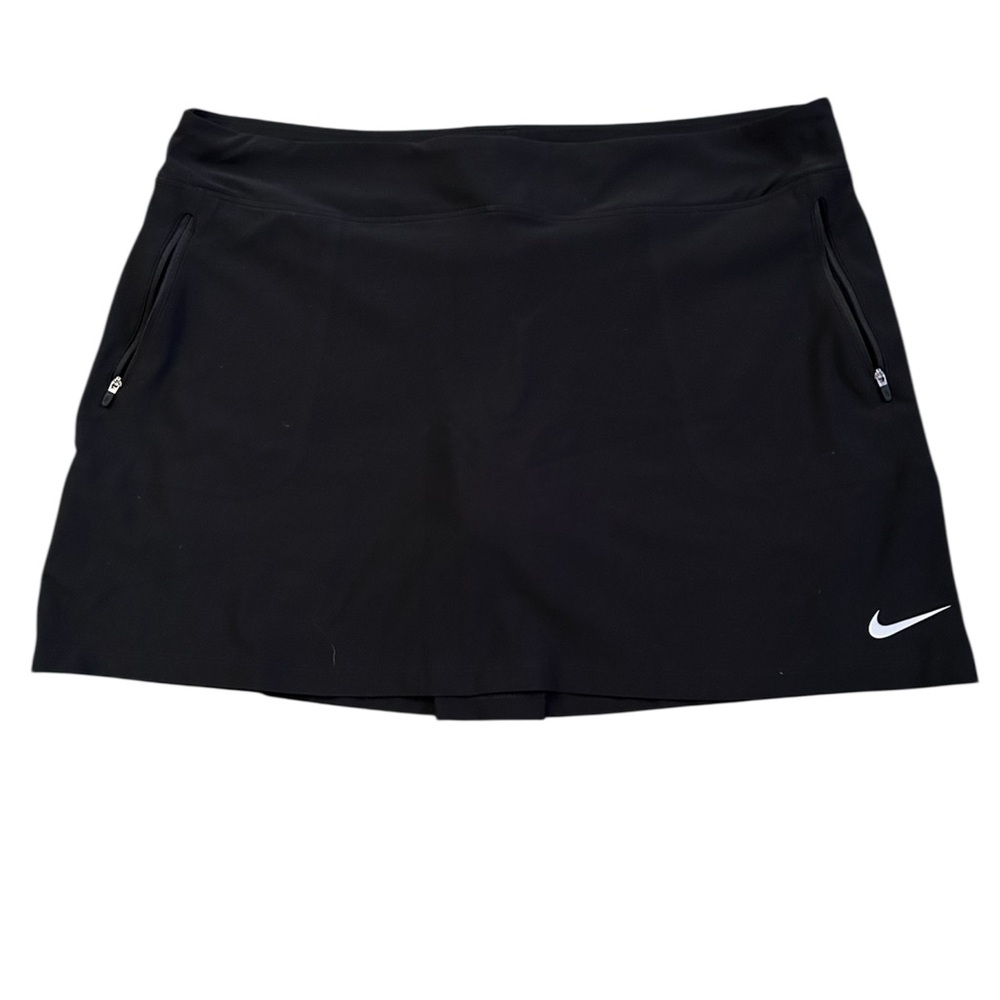 Nike Women's Black Skort with White Swoosh